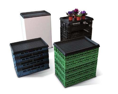 Irrigation trays for 60 x 40 cm crates Plastic irrigation tray for nursery and fruit/vegetable crates - fits on nursery and fruit/vegetable crates - watertight - with locking device for cushion, fits