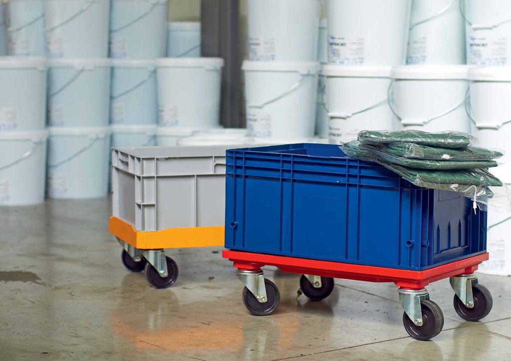 02 Introduction Get things moving! Our dollies are designed to facilitate safe and easy movement of loaded crates, stacked crates and stacked empty crates.