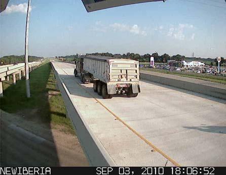 Figure 24 3S3 Truck photograph with time stamp in right hand lane