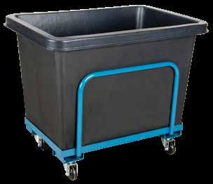 all-welded steel chassis with a durable Kleton blue enamel finish Includes 2 swivel and 2 ridgid