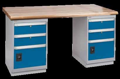WORKBENCHES Select from one of our pre-designed layout options. 34" overall height, 2500-lb. capacity evenly distributed. Customize KLETON products to your specs!