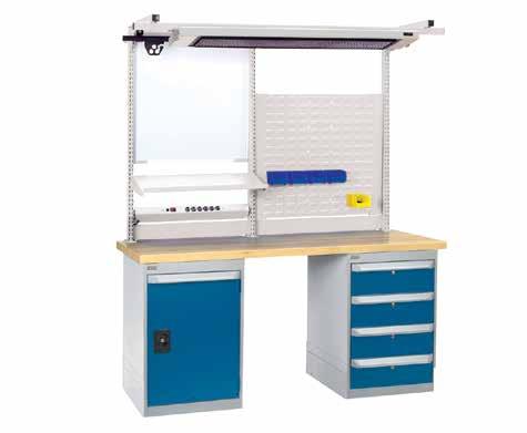 your needs Properly illuminated work areas ADJUSTABLE SHELVES HORIZONTAL POWER RAILS REVERSIBLE MARKER BOARD/TACK BOARD To pick the right frame for your needs you must determine the following