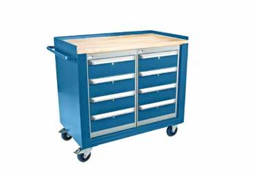 brake Overall dimensions: 42" W x 24" D x 37"H Shell durable KLETON blue enamel finish Cabinets are