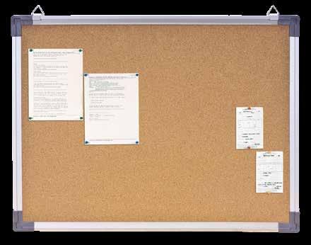CORK BOARDS & WHITE BOARDS Ideal for office or warehouse environments Double-sided cork for added