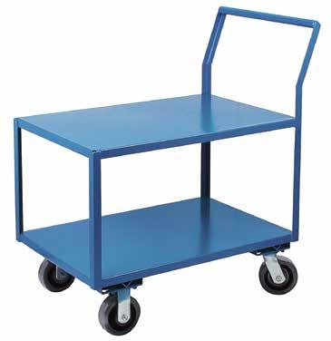 Evenly Distributed HEAVY-DUTY LOW PROFILE SHOP TRUCKS 5" Rubber Casters Non-marking 5" rubber casters are quiet rolling and ideal for both institutional and industrial applications Casters are