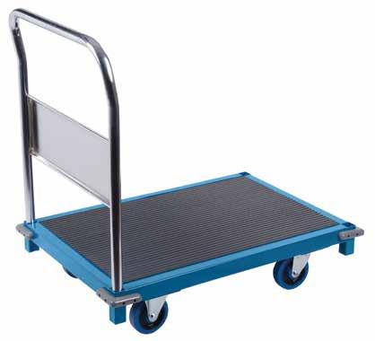 Evenly Distributed INSTITUTIONAL PLATFORM TRUCKS All-welded 14-gauge steel platform Ideal for hospitals, restaurants, offices and any application where a professional appearance
