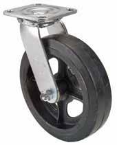spoked cast iron core Iron centre gives it strength while the molded rubber offers smooth and