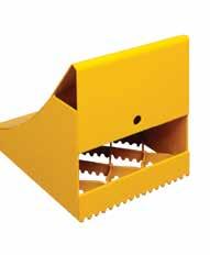 8" W x 9 1/4" H Powder-coated safety yellow finish for