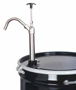 Use with certain acids and alkalis Fits 5 to 55-gallon drums with a 2" bung adaptor Transfer rate: 8 oz.