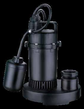 WATER PUMPS SUBMERSIBLE SUMP PUMP Motor: 1/3 HP Max. Flow Rate: 2530 GPH Voltage: 115 V Amps: 4.