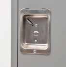 hooks and one shelf included with single and double tier lockers Durable powder-coated grey
