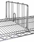 items to slide on and off shelves smoothly Shelves can be adjusted at precise 1" intervals Posts are double grooved every 8" and numbered for easy adjustment Adjustable feet