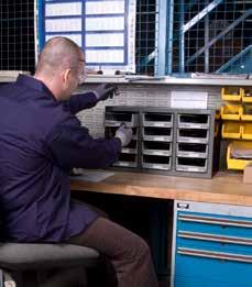 PARTS CABINETS New design allows 98% use of drawer space to store larger tools or