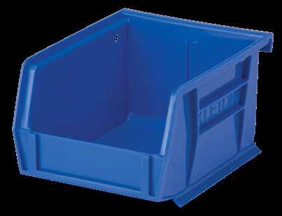 Large front label slots ideal for larger bar code scanning and content identification 5. Anti-slide stop prevents stacked bins from shifting forward 6.