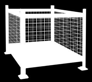 construction Mesh containers use 2" x 2" x 10-gauge wire mesh All