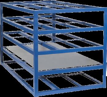 Evenly Distributed HORIZONTAL SHEET RACKS Designed for storage of sheet materials Flat storage fully