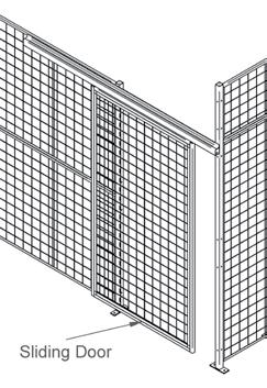 WIRE MESH PARTITIONS & ENCLOSURES Heavy-duty construction Innovative door design allows for left or right opening installation WIRE MESH PARTITION COMPONENTS CONT'D 4.