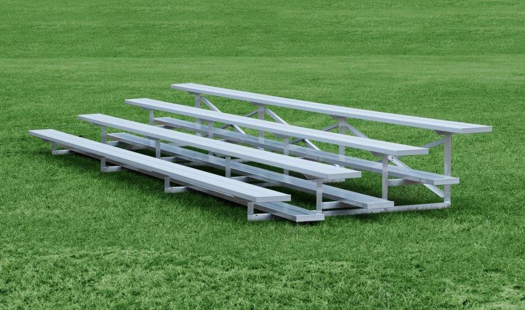 Low Rise Bleachers 6" rise per row height PERFECT FOR: SEATS BETWEEN: Our all-aluminum Low Rise Bleacher is a great economical choice perfect for a variety of venues, such as soccer and softball