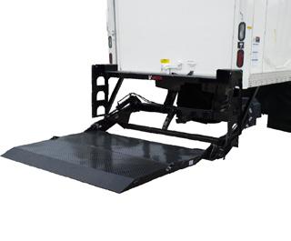 RAIL-TYPE MEDIUM DUTY Railgates have vertical tracks that weld to the rear frame of a pickup truck, service body, stake body, truck body or trailer.