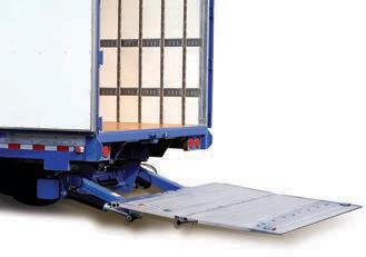 A large tilting platform that adjusts for varying grades, puts your cargo on the ground.