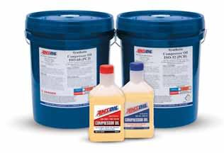 AMSOIL PC Series Synthetic Compressor Oil Benefits: Excellent anti-wear protection Anti-foam fortified Resistant to carbon formation Thermally stable Extends oil drain intervals, up to 8,000 hours