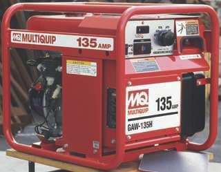 135 TO 180 AMP ELDERS Multiquip welders deliver premium performance in sizes ranging from 135 amps to 500 amps.