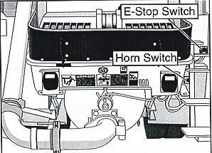 Have the operator show you the locations of the emergency stop switches and how they work. If an emergency arises, hit the E-stop switch (Emergency Stop), and then tell the operator about the problem.