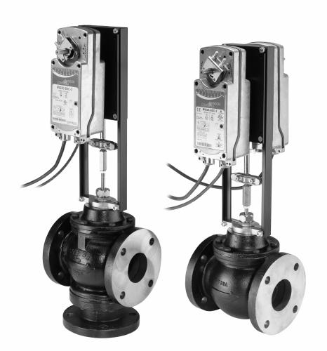 Figure 6: VG2x31 Valves with M9220 Series Spring Return Electric Valve s with Switches Table 9: VG2x31 Valves with M9220-xGC-3 s Spring Return with Switches Spring Return Floating with Two Switches