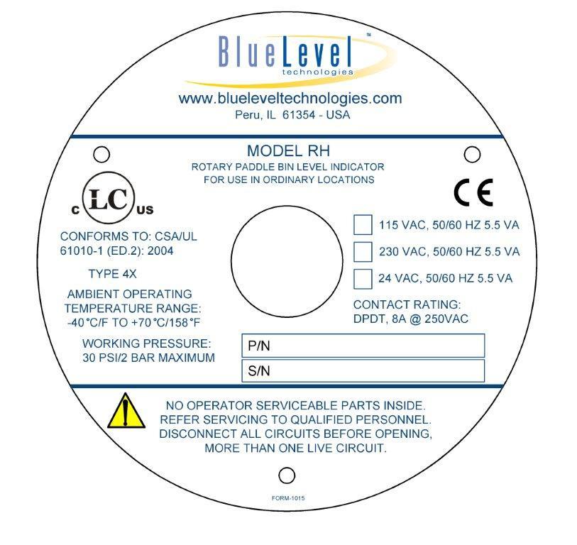 BlueLevel Technologies Electrical Connections Cont d.