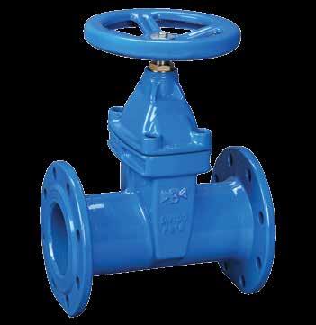 Valves Range RVHX F5 - Resilient Seated Gate Valve PN16 Flange No Component Material 1 Body Cast iron GGG40 2 gate Cast iron GGG40,core fully encapsulated with EPDM rubber 3 Stem nut Brass CW614 4