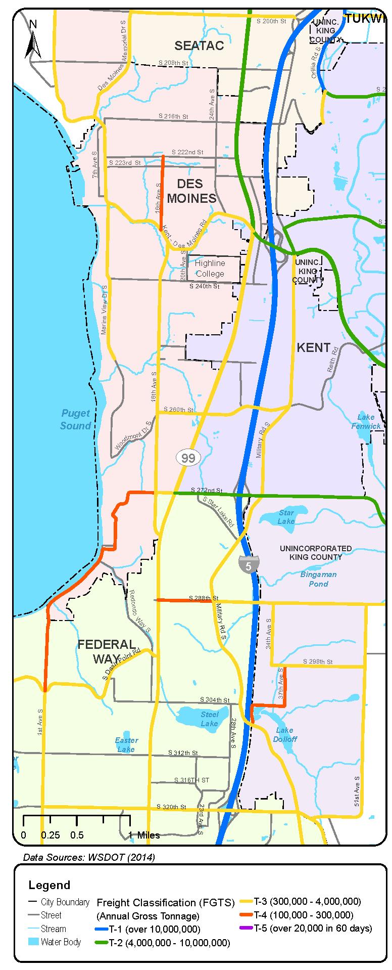 3.4.7 Freight Mobility and Access Truck mobility in the Puget Sound Region is largely supported by a system of designated freight routes (Exhibit 3-2) that connect major freight destinations.