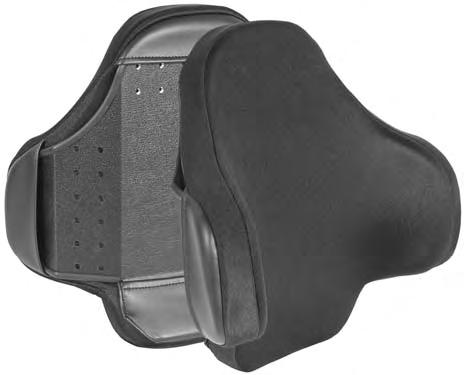 DC2200 DEEP CONTOURED BACK The DC2200 Deep Contoured Back Support Panel is made of a high-strength aluminum alloy laminated with a black textured vinyl and edged with a continuous neoprene edging