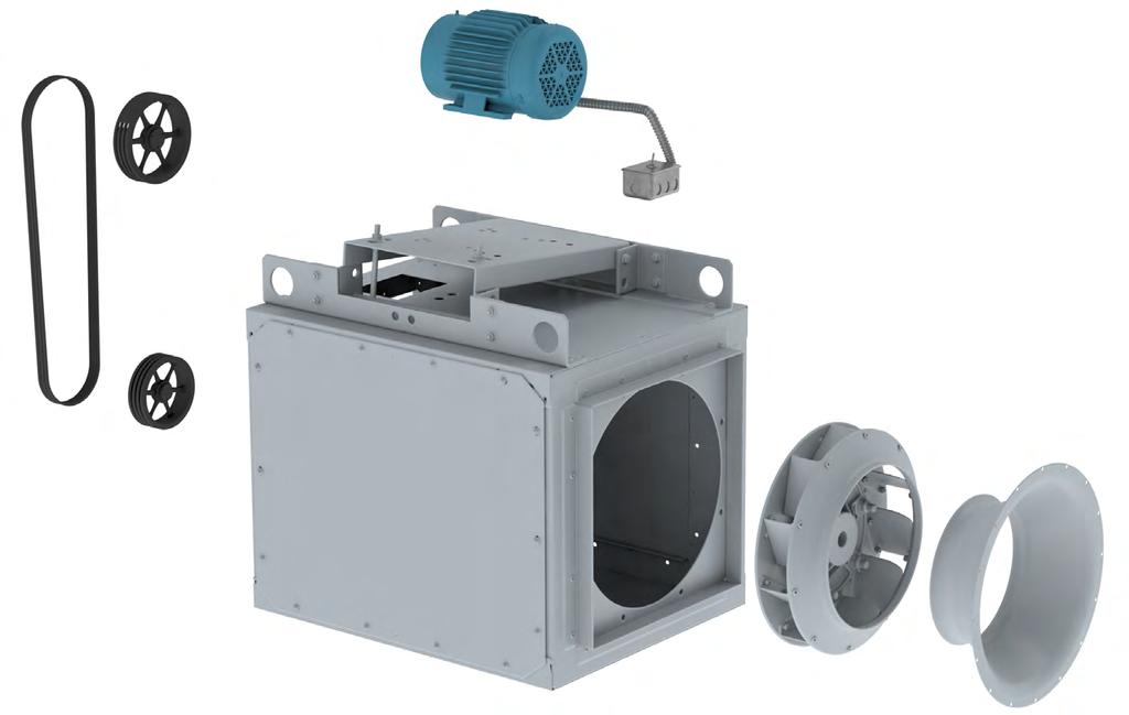 CONSTRUCTION FEATURES Housings - Housing assembly features heavy-gauge galvanized steel construction Removable Side Panels - Removable side panels provide easy access for service and maintenance