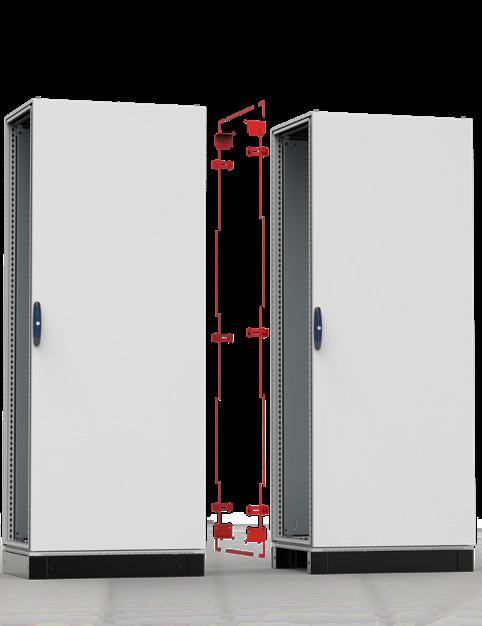 Floor standing combinable enclosure with IP 66 rating 01 High ingress protection Flexible solution that allows