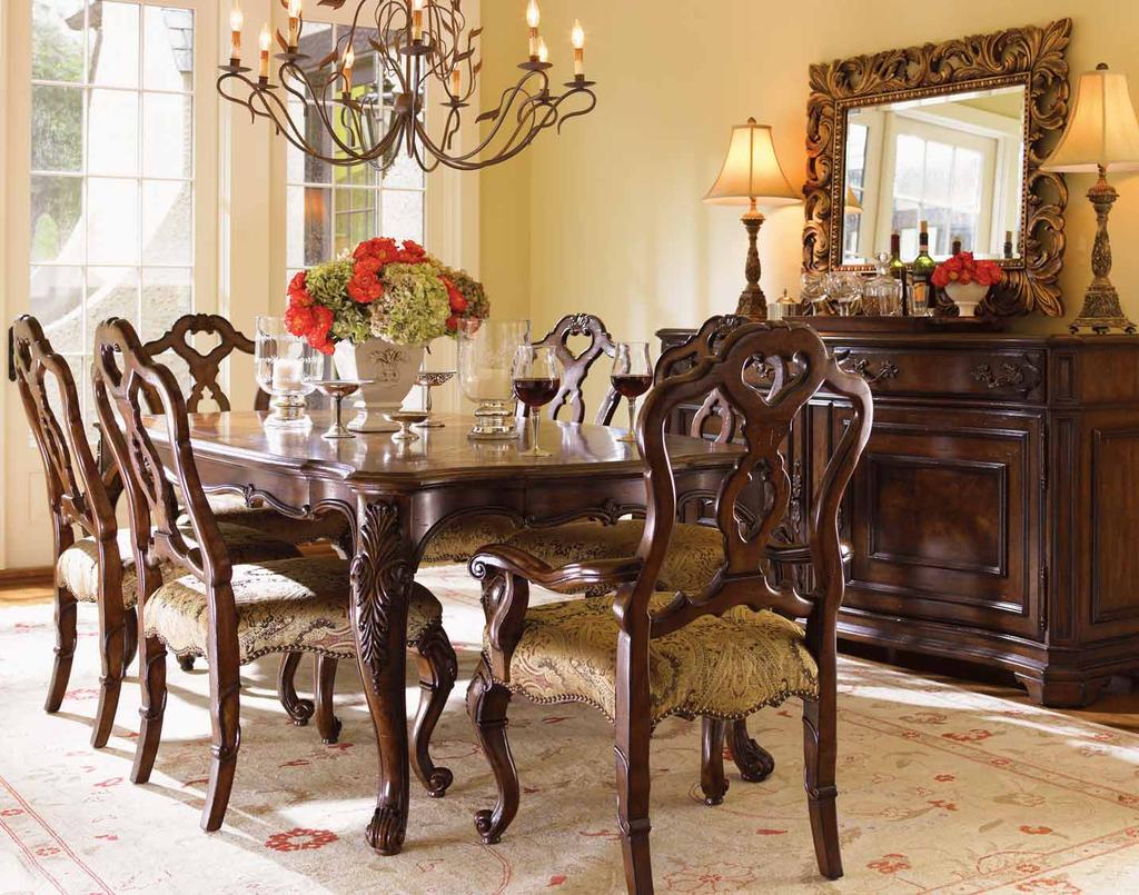 GRANADA DINING TABLE 347-877 82W x 46D x 30H in. MONTEREY ARM CHAIR 347-881-01 27 3 4W x 27D x 42 1 2H in.
