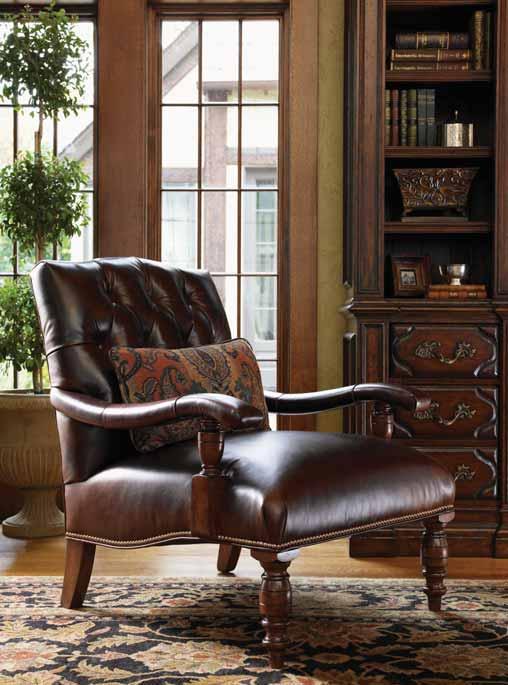 WILSHIRE LEATHER CHAIR LL1609-11 32W x 36D x 37H in.