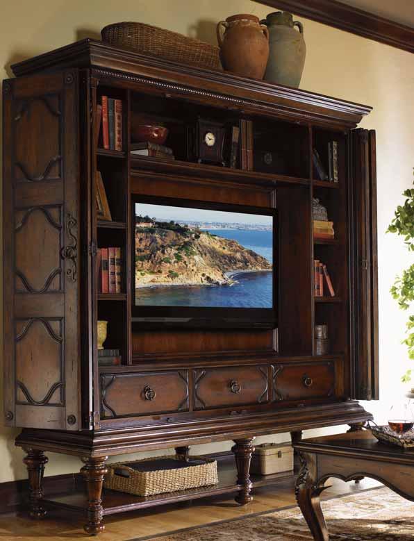 The Baldwin Entertainment Cabinet incorporates an innovative floating back panel allowing you to determine the depth of the