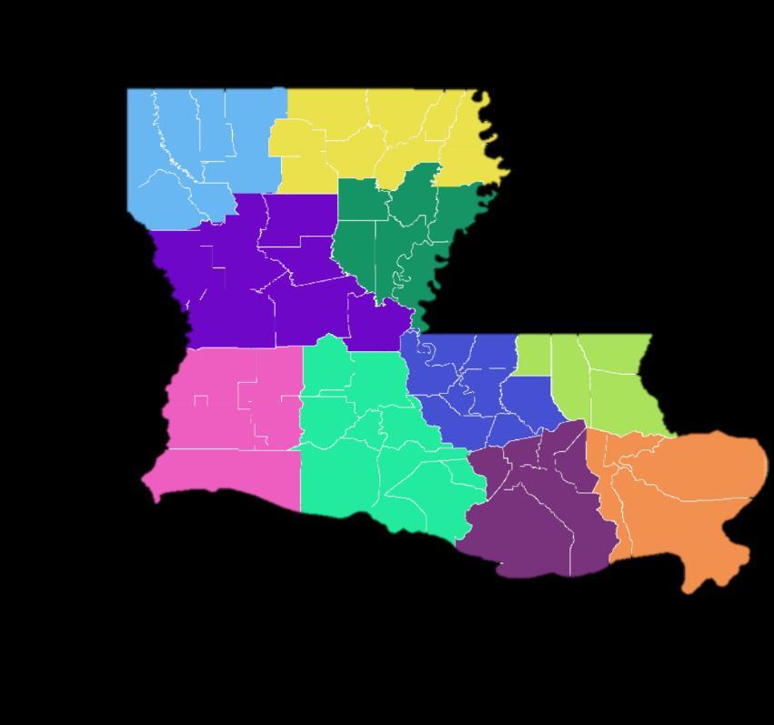 Louisiana Regional Safety Coalitions 9 Regional Safety Coalitions