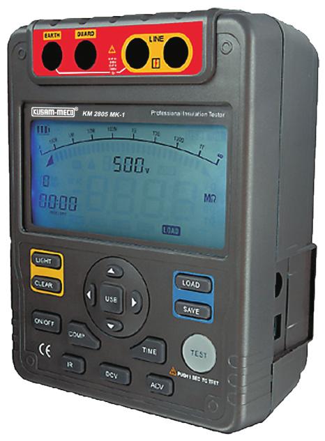An ISO 9001:2008 Company DIGITAL INSULATION RESISTANCE TESTER (5KV, 1T ) Model - KM 2805 MK-1 insulation resistance tester is a handheld instrument designed primarily to make resistance / insulation
