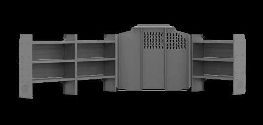 40070 40080 40060 41NVH PACKAGE 146" WB 40651 Partition 1 406NH Wing Kit 1 48424 42" W X 14" D X 60" H Shelves 3 40080 Steel 3 Drawer Cabinet 1