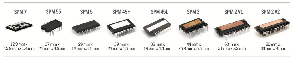 Packaging Considerations The complete SPM range comprises multiple packaging options including dual-in-line package (DIP) and surface-mount (SMD).