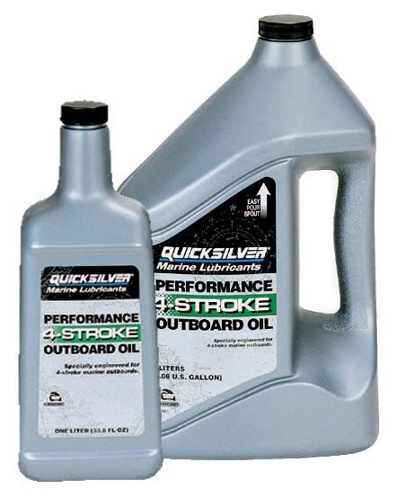 Outboard Engine Oils 4-Stroke Quicksilver 4-Stroke oil is specifically formulated for use with all 4-Stroke outboards.