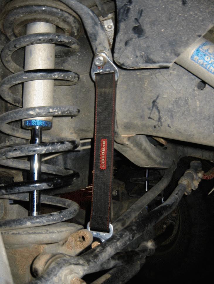 Connect sway bar to end links and tighten