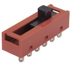 2000 Slide Switches - up to 5 position 10 250Vac Key Features Slide switches atings up to 16, 250V ac PC and solder terminals 2, 3, 4 and 5 position Choice of circuits Choice of actuators pprovals