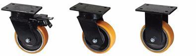 CASTORS TH Medium Duty Castors The pinless TH series heavy duty castors consisting of a heavy steel top plate assembly with double welded side plates, gives an assembly of great strength.