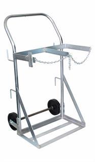 x 400mm W Nose length 350mm CODE: SOT Double Oxygen Trolley Used to carry 48kg lpg and