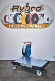 100mm Castors Removable Steel platform All components are user replaceable 600x400 or 800x600 CODE: MDSxxxxP Rybro Platform Trolley Plastic &