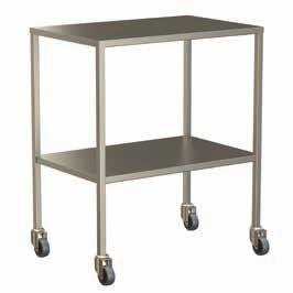 14 Stainless Steel Instrument Trolleys With Bottom Shelf Without Rails Without