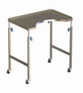 560 x 410mm Two 75mm Castors CODE: 116813 Adjustable Height 820 x 1120mm Tray Size 560 x 410mm Three
