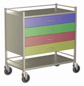8 Trolley Customisations & Accessories COLOURED DRAWERS Coloured drawers are both aesthetically and organisationally savvy - you can simply mix and